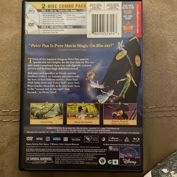 Disney Peter Pan diamond edition dvd and blue Ray in good condition - Picture 2 of 2